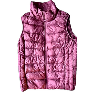 Uniqlo ULTRA LIGHT DOWN VEST powder pink size small Packable